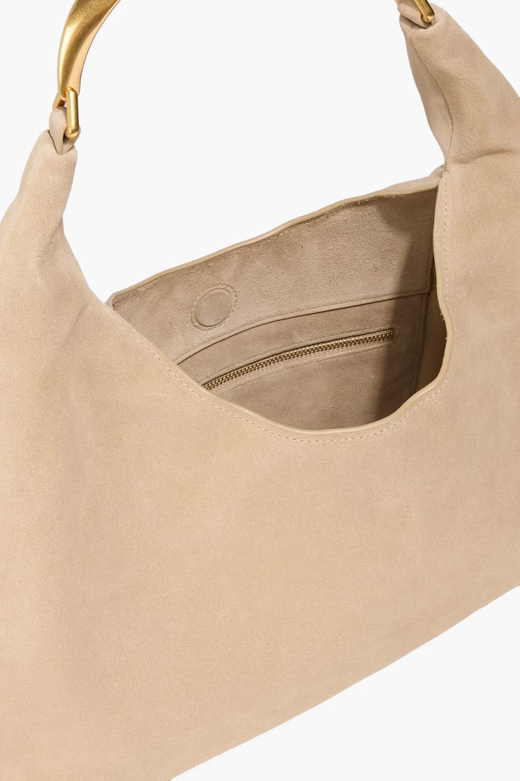 Multi-Tone Matte Leather Shoulder Bag with Gold Metal Handle for Daily Looks