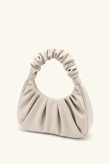 Multi-Hue Sleek Compact Leather Bag with Adjustable Gold Strap for Day-to-Night Wear