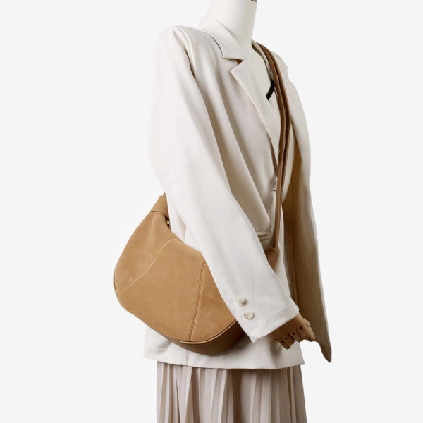 Knotted Strap Spliced Leather Neutral Hobo Bag