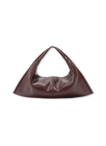 Warm Earthy Tone Soft Quilted Leather Bag with Curved Top Handle for Effortless Daily Style
