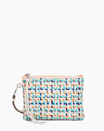 Detachable Wrist Strap Multicolor Woven Daily Holiday Bag